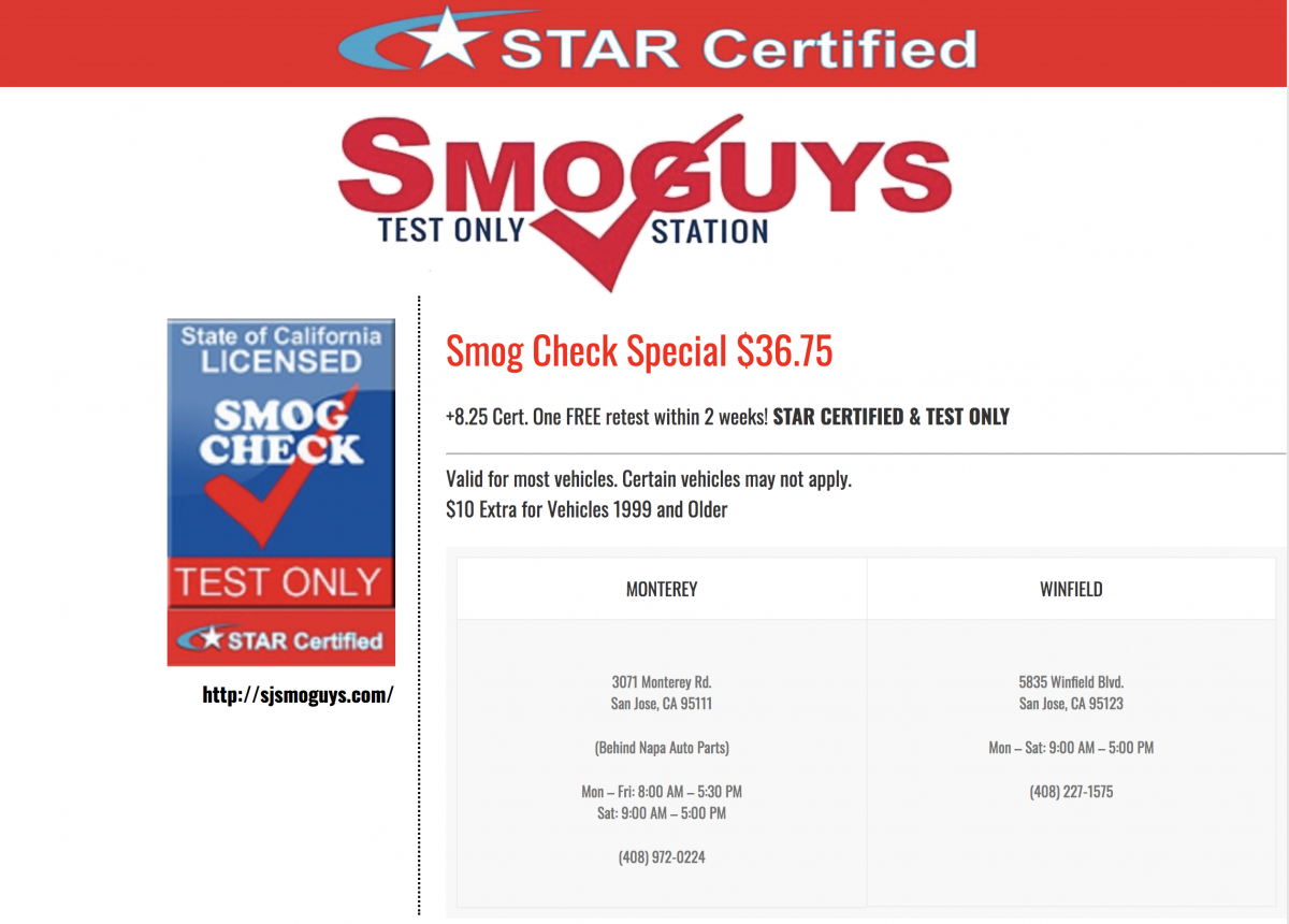 Coupons - Smog Check: Smoguys